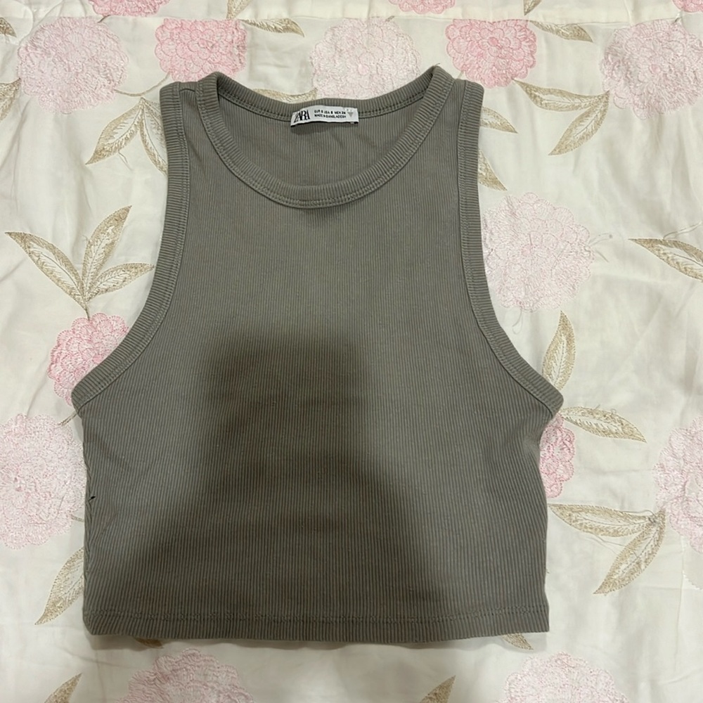 Zara crop tank top
